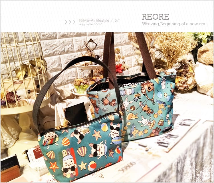 【穿搭】REORE環保手工緹花織畫包:::耐磨耐刮獨特的開心馬戲團織畫包也能搭出個性的自己~