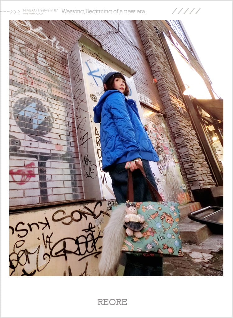 【穿搭】REORE環保手工緹花織畫包:::耐磨耐刮獨特的開心馬戲團織畫包也能搭出個性的自己~